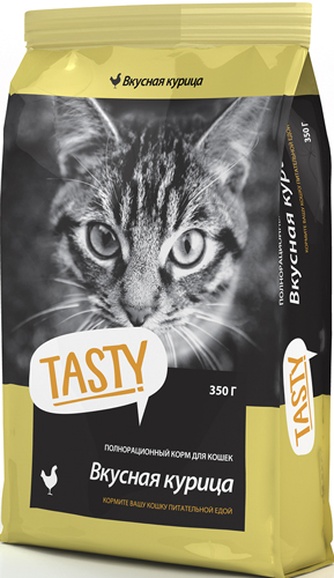 Корм сухой для кошек TASTY 35 TS 808 курица (0,35 кг)