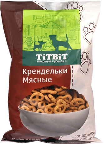 Лакомство для собак TITBIT Лакомый кусочек Крендельки мясные с говядиной (500 г)