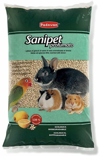 Наполнитель впитывающий кукурузный для грызунов PADOVAN Sanipet Profumato (4 л)