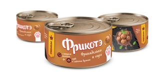 Фрикотэ 26435 кон.д/кошек фрикадельки с фаршем Ягнёнка и нутом в мясном бульоне 100г