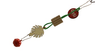 Игрушка для птиц GOSI Листик с роликом (30*5*5 см)