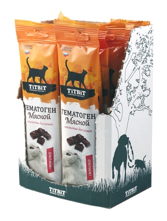 Лакомство для кошек TITBIT Immuno Гематоген мясной (30 г)