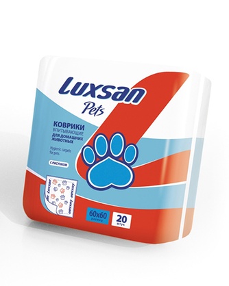 Коврики впитывающие для животных LUXSAN Pets (60*60 см/20 шт)