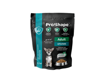 Корм сухой для собак мелких пород PROSHAPE Adult с кроликом (1,5 кг)