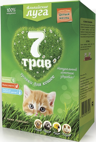 Травка для кошек NEOTERICA Альпийские Луга 7 трав (120 г)