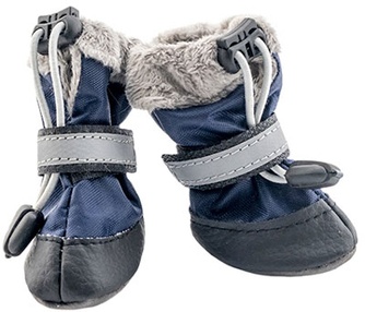 Ботинки утепленные для собак ДАРЭЛЛ №2 темно-синие (XS/8,5 см)