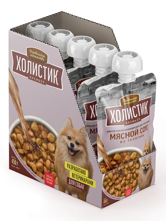 Лакомство для собак ДЕРЕВЕНСКИЕ ЛАКОМСТВА Холистик Премьер мясной соус из телятины (90 г)