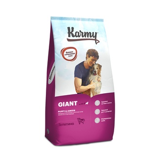 Корм сухой для щенков особо крупных и гигантских пород KARMY Giant Puppy & Junior с телятиной (14 кг)