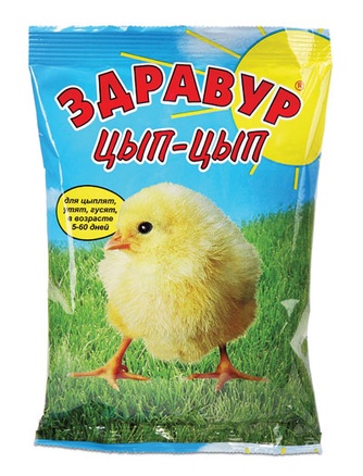 Кормовая добавка для цыплят, утят и гусят от 5 до 150 дней ЗДРАВУР ЦЫП-ЦЫП (250 г)
