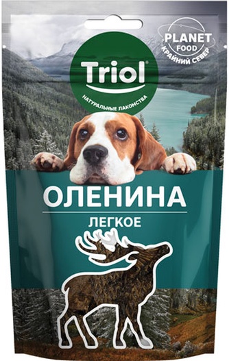 Лакомство для собак TRIOL Planet food Лёгкое оленя (30г)