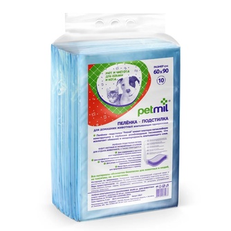 Пеленки впитывающие для собак PETMIL одноразовые (60*90*10 шт)