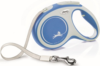 Рулетка для собак до 25 кг FLEXI New comfort синяя (М/5 м)
