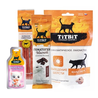 Лакомство для кошек TITBIT Набор Новогодняя коллекция (135 г)