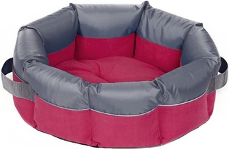 Лежак для кошек и собак ЗООФОРТУНА Черри №1 оксфорд (44*44*20 см)