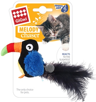 Игрушка для кошек GIGWI Melody chaser Тукан со звуковым чипом (10 см)