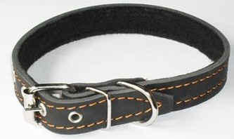 Ошейник кожаный для собак средних пород ЗООТЕХНОЛОГИЯ-М (46*2 см)