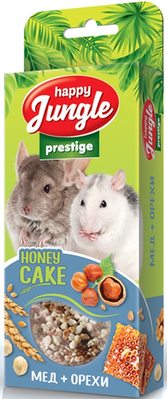 Лакомство для грызунов HAPPY JUNGLE Prestige Корзинка мед орехи (3 шт)