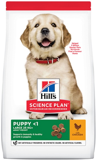 Корм сухой для щенков крупных пород HILL'S Science Plan Puppy Large Курица (12 кг)