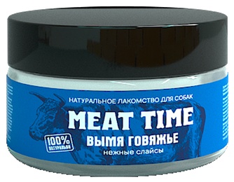 Лакомство для собак мелких пород MEAT TIME Вымя говяжье нежные слайсы (40 г)