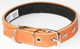 Ошейник кожаный для собак средних пород ЗООТЕХНОЛОГИЯ-М (2,5*56 см)