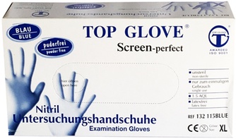 Перчатки TOP GLOVE латексные нестерильные, неопудренные (M/100 пар)