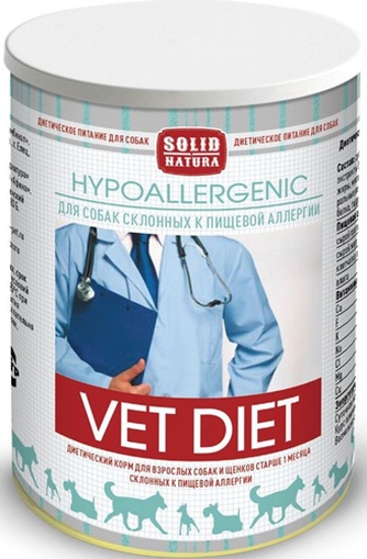 Корм влажный для собак SOLID NATURA Vet Hypoallergenic говядина (340 г)