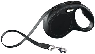 Рулетка для собак до 15 кг FLEXI New Classic черная (S/5 м)