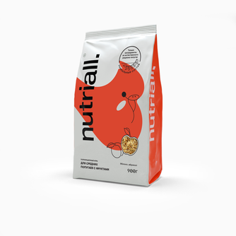 Корм сухой для средних попугаев NUTRIALL с фруктами (900 г)