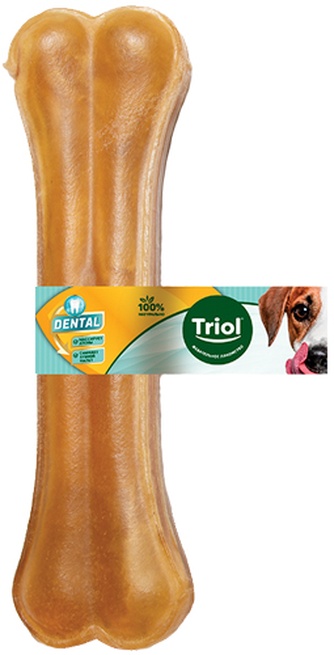 Лакомство для собак мелких пород TRIOL Dental косточка жевательная (16 см/80 г)