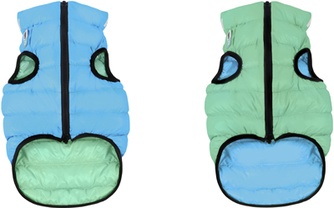 Куртка двусторонняя для собак COLLAR AiryVest Lumi светящаяся салатово-голубая (40 см)