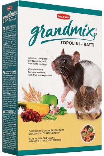 Корм сухой для мышей и крыс PADOVAN Grandmix topolini e ratti с фруктами и овощами (0,4 кг)