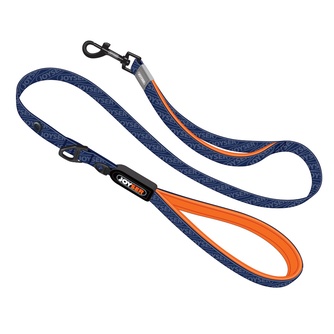 Поводок для собак JOYSER WALK BASE LEASH сине-оранжевый (М/1,2 м)