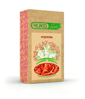 Лакомство для грызунов ЧИКА Био кусочки с морковью (130 г)