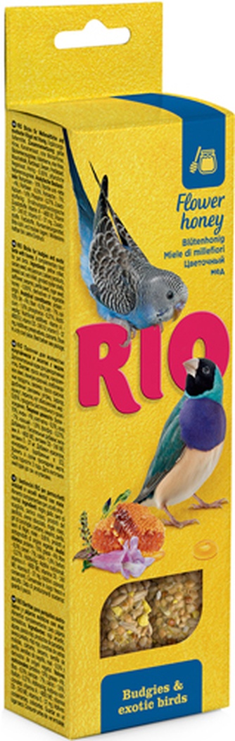 Лакомство для волнистых попугаев и экзотов RIO Палочки с Медом (2 шт/40 г)