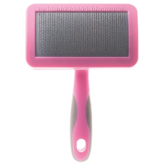 Пуходерка для кошек и собак DELIGHT Rose средняя пластик мягкий корд