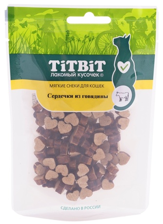 Лакомство для кошек TITBIT лакомый кусочек снеки с говядиной (40 г)