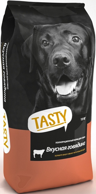 Корм сухой для собак TASTY 52 TS 799 говядина (15 кг)