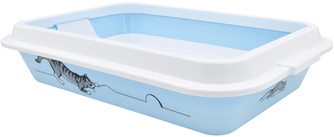 Туалет для кошек ZOOEXPRESS КИС, большой, с рамкой, с сеткой (40,5*27*8 см)