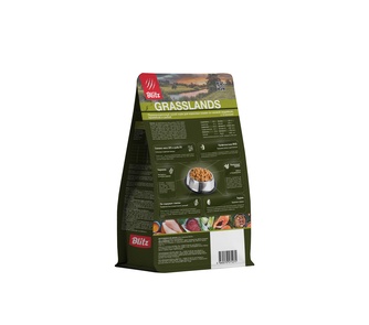 Корм сухой для взрослых кошек BLITZ Holistic Grasslands с кроликом и рыбой (1,5 кг)