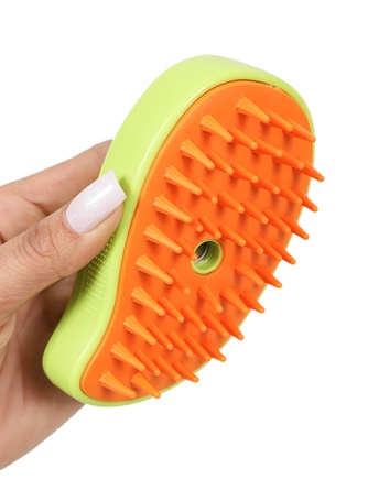 Щетка для животных RICH BREED с паром, салатовая (13*7,5 см)