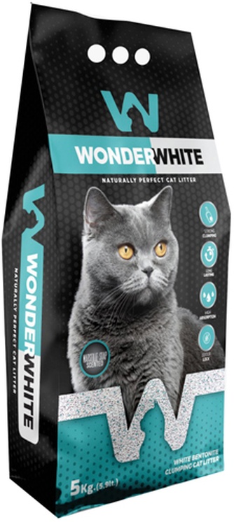 Наполнитель комкующийся бентонитовый для кошек WONDER WHITE Marseille Soap с ароматом марсельского мыла (5 кг)