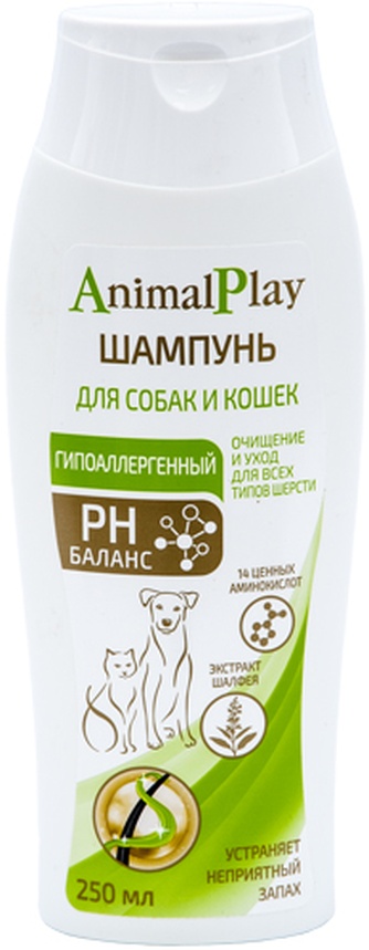 Шампунь для кошек и собак ANIMAL PLAY гипоаллергенный (250 мл)