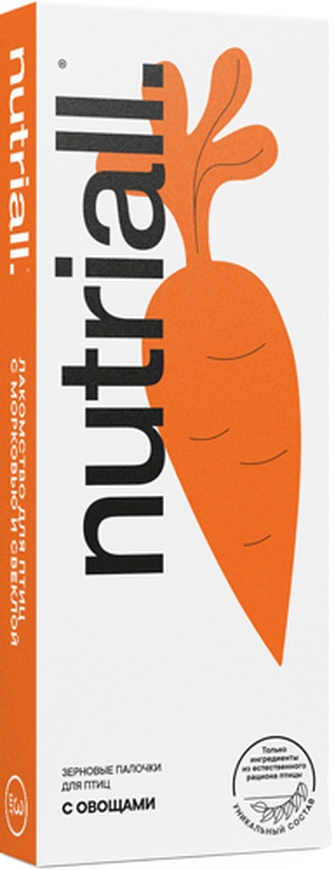 Лакомство для птиц NUTRIALL палочки с овощами (90 г/2 шт)