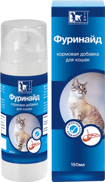 Раствор для кошек TRM Furinaid для профилактики и лечения урологического синдрома, цистита, уролитиаза и инфекций мочеполовых путей (150 мл)