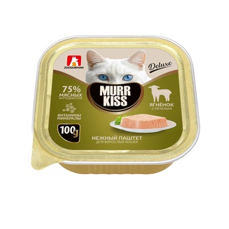 Корм влажный для кошек ЗООГУРМАН Murr Kiss паштет Ягненок с печенью (100 г)