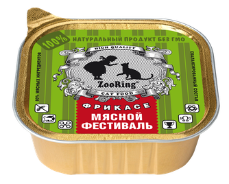 Корм влажный для кошек ZOORING Фрикасе Мясной Фестиваль Паштет (100 г)