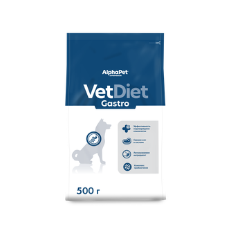Корм сухой для взрослых собак AlphaPet Vet Diet Gastro при острых расстройствах пищеварения (500 г)