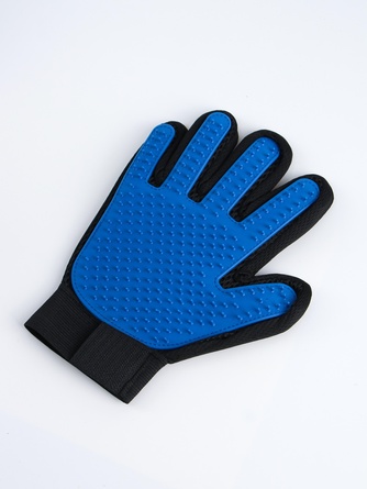 Перчатка для животных RICH BREED для вычесывания шерсти правая, синяя (259 шипов/23*15 см)