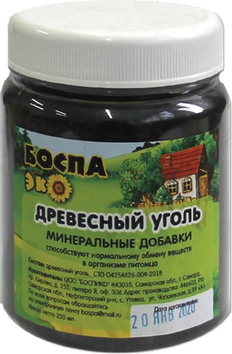 Минеральная добавка для птиц БОСПА ЭКО Древесный уголь (40 г)