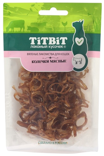 Лакомство для кошек TITBIT Лакомый кусочек Колечки вяленые (20 г)